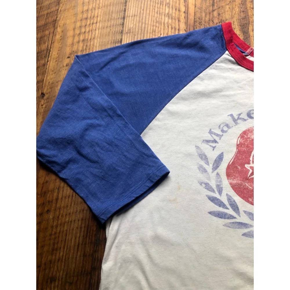 Unisex Maker's Mark T-Shirt XL White and Blue - Picture 2 of 5